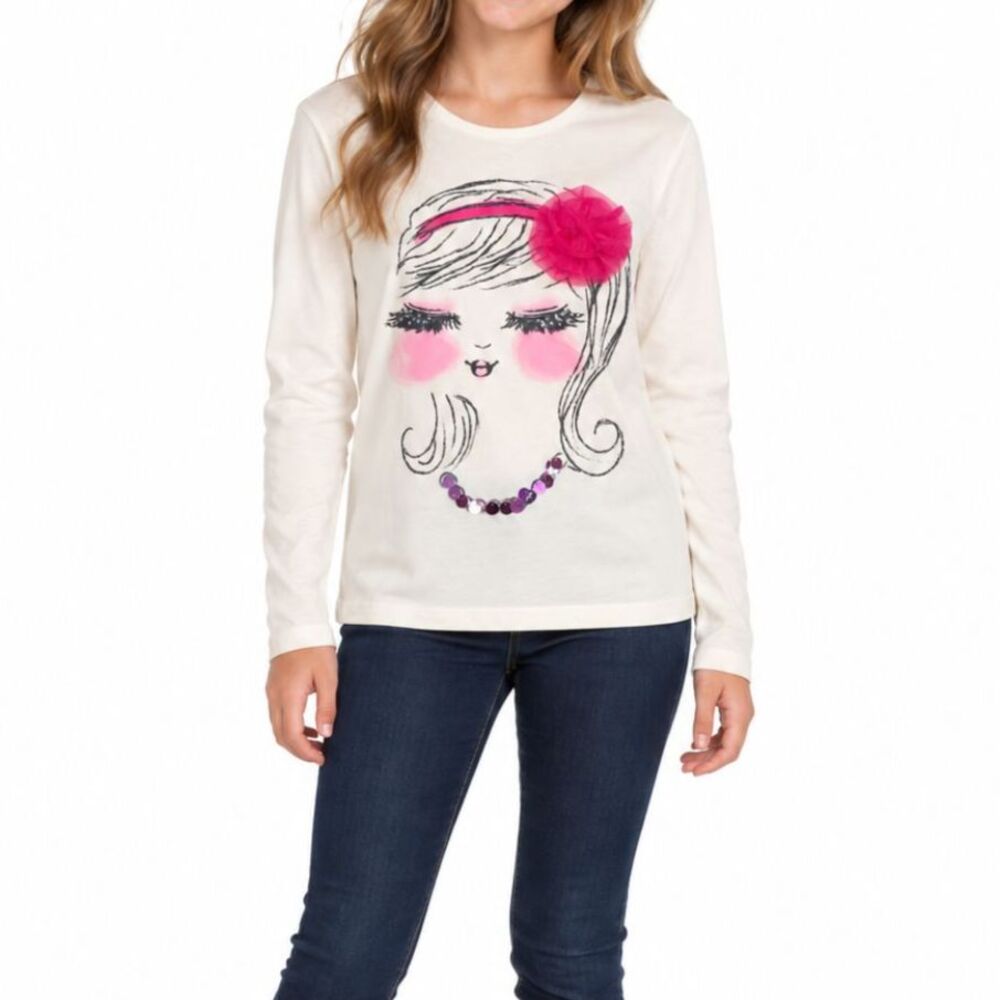 🔥 5 for $30 🔥 The Children’s Place Girls Long Sleeve Graphic Shirt | Size 14